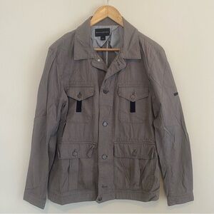 Banana Republic Men's Size M Cotton Military Jacket, Gray